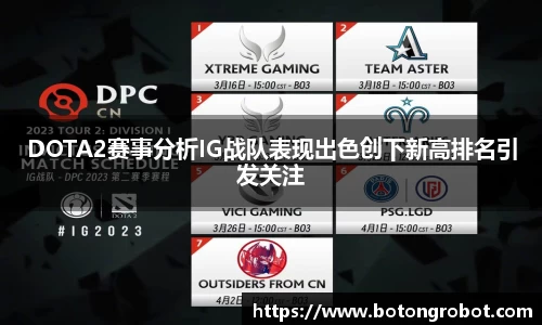 DOTA2赛事分析IG战队表现出色创下新高排名引发关注